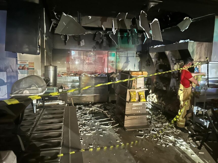 Incêndio atinge padaria no Centro de Itabaiana na noite de terça-feira