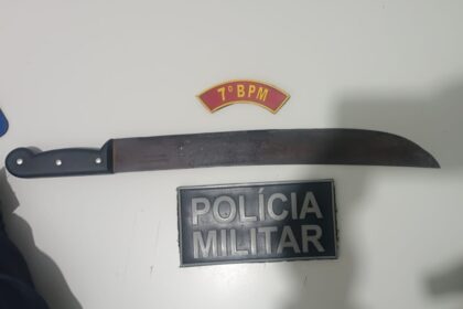 PM prende suspeito após ameaça com facão na zona rural de Lagarto