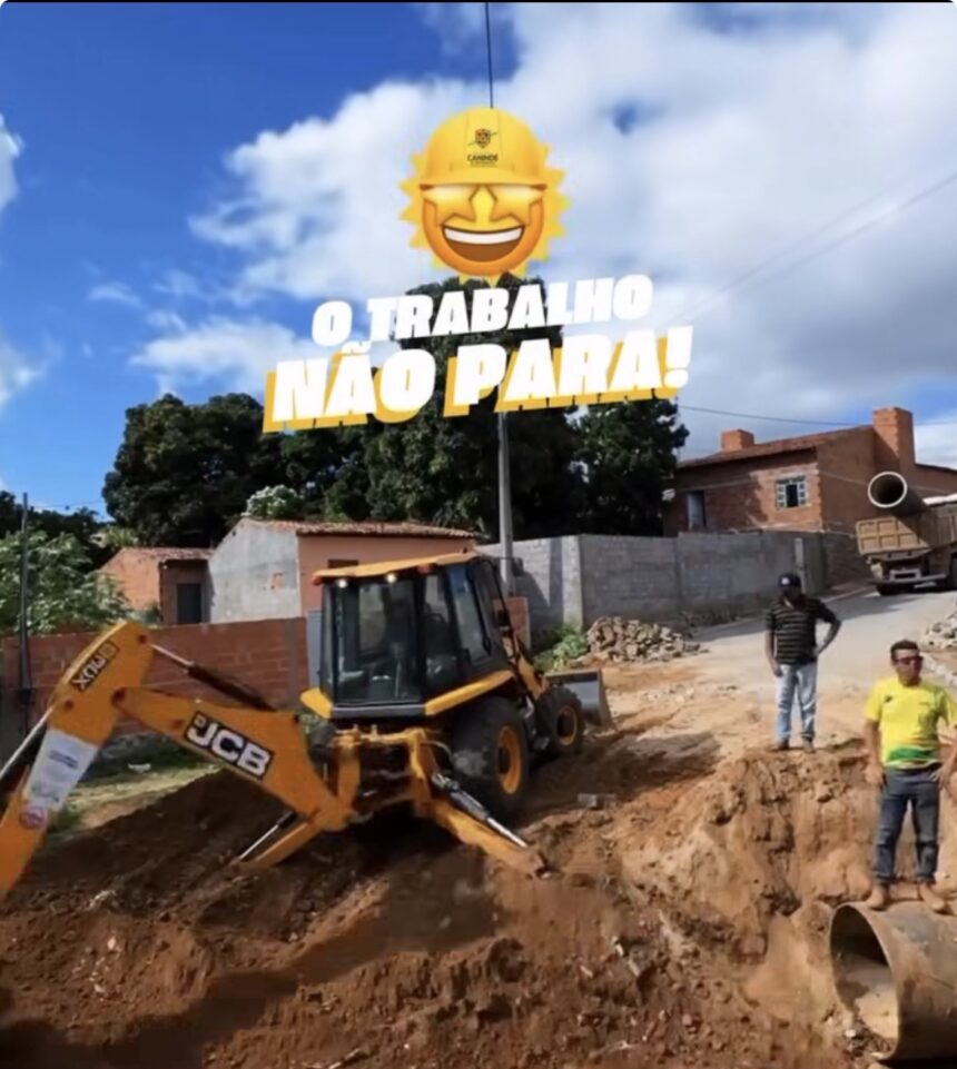 Rua João Marinho recebe obras de recuperação asfáltica em Canindé