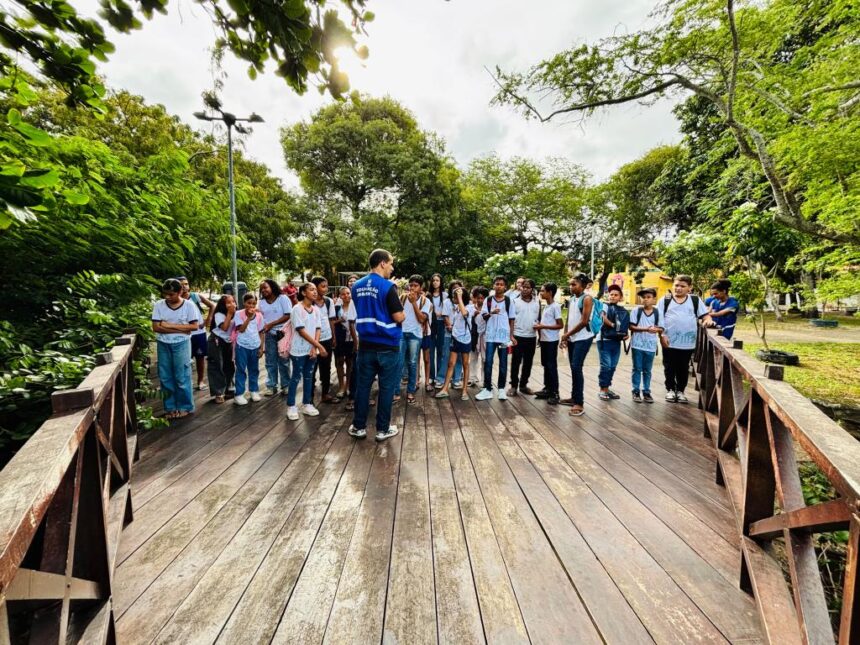 Alunos do Lamarão vivenciam educação ambiental no Parque do Poxim