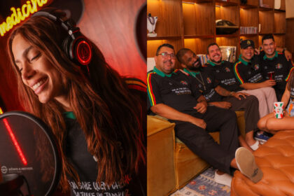 A cantora Anitta com as cores da Grande Rio