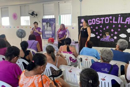 Cras Risoleta Neves reúne 45 idosas em palestra do Agosto Lilás