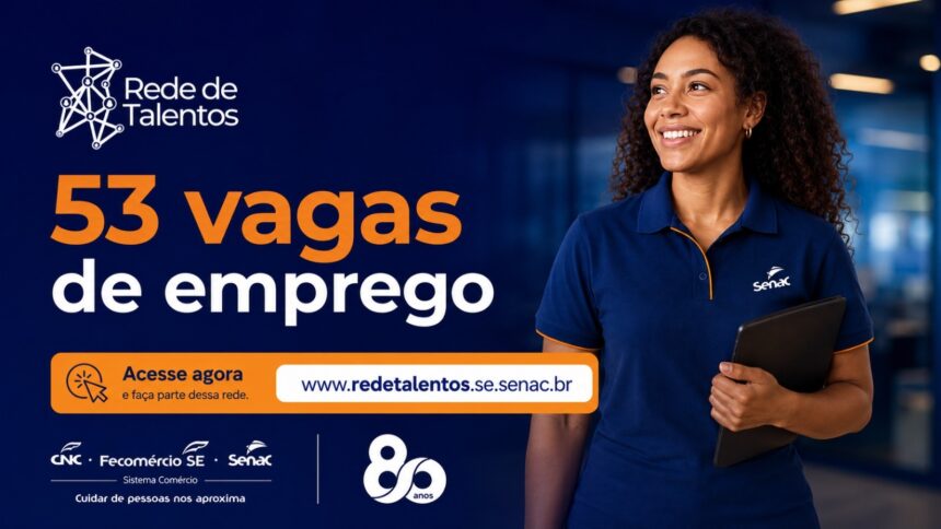 Empresas abrem 53 vagas para ex-alunos do Senac em Sergipe