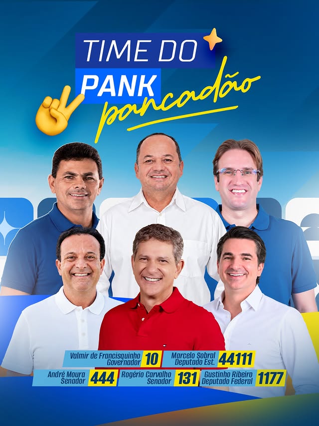 Pank Pankadão, vice-prefeito de Canindé de São Francisco, e o grupo de pré-candidatos que apoia