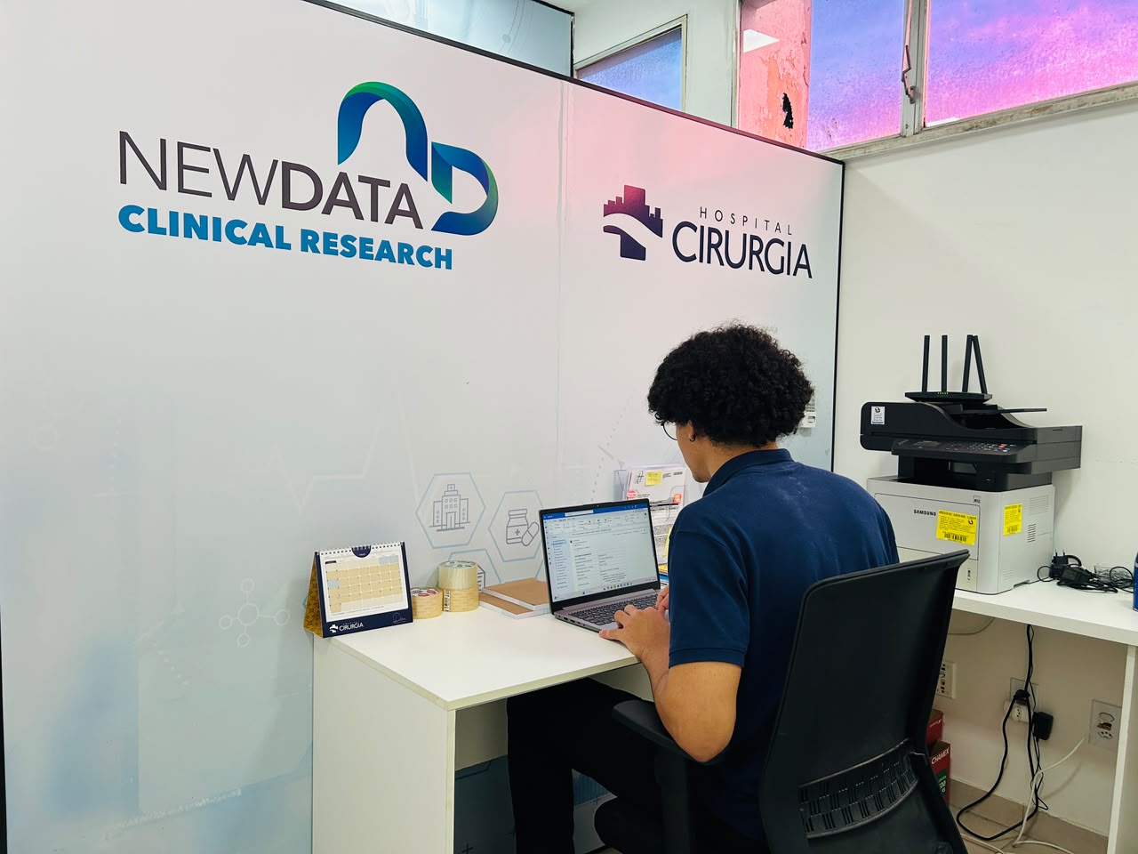 Centro de pesquisa clínica da NewData instalado dentro do Hospital de Cirurgia
