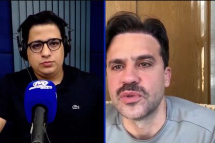 Pablo Marçal e o radialista Focca em entrevista por vídeo