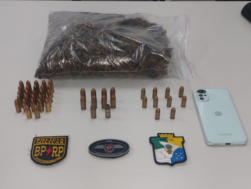 Radiopatrulha prende suspeito e apreende munições e maconha em Aracaju