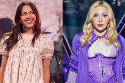Montagem com Madonna e Olivia Rodrigo, cotadas ao Grammy 2027