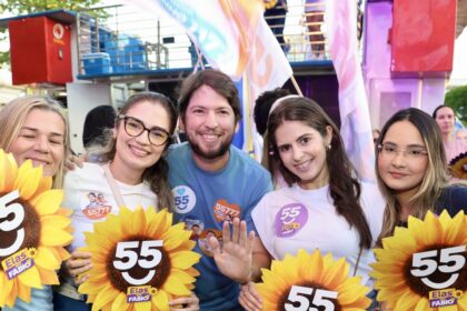 O deputado estadual Jorginho Araujo durante o Elas com Fábio, no Centro de Aracaju