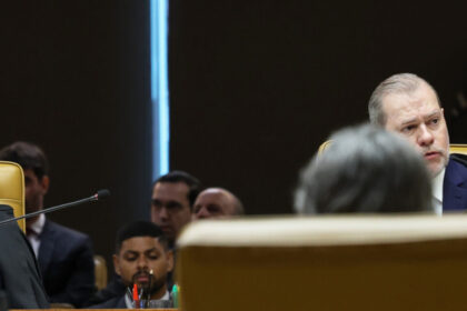 O ministro Alexandre de Moraes no plenário do STF