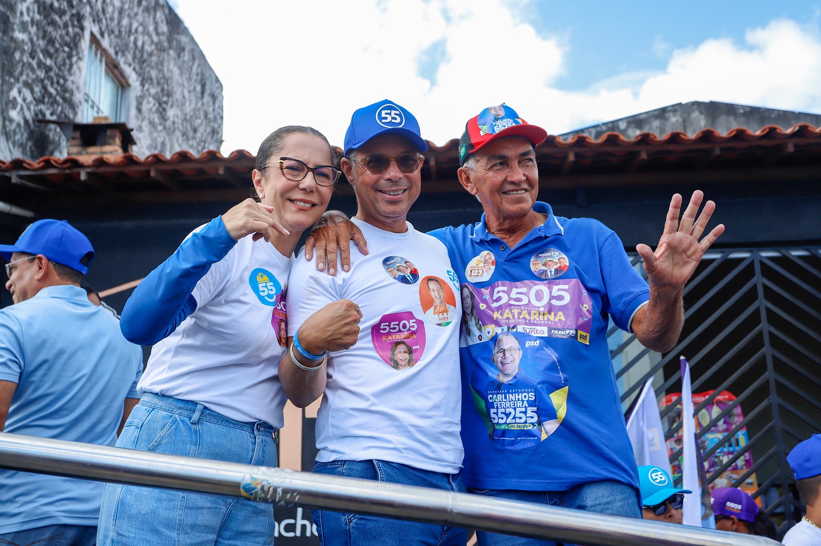 O governador durante a campanha pela reeleição