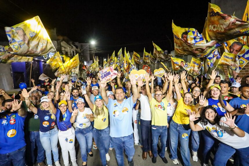 Apoiadores acompanharam a campanha de Cláudio Mitidieri